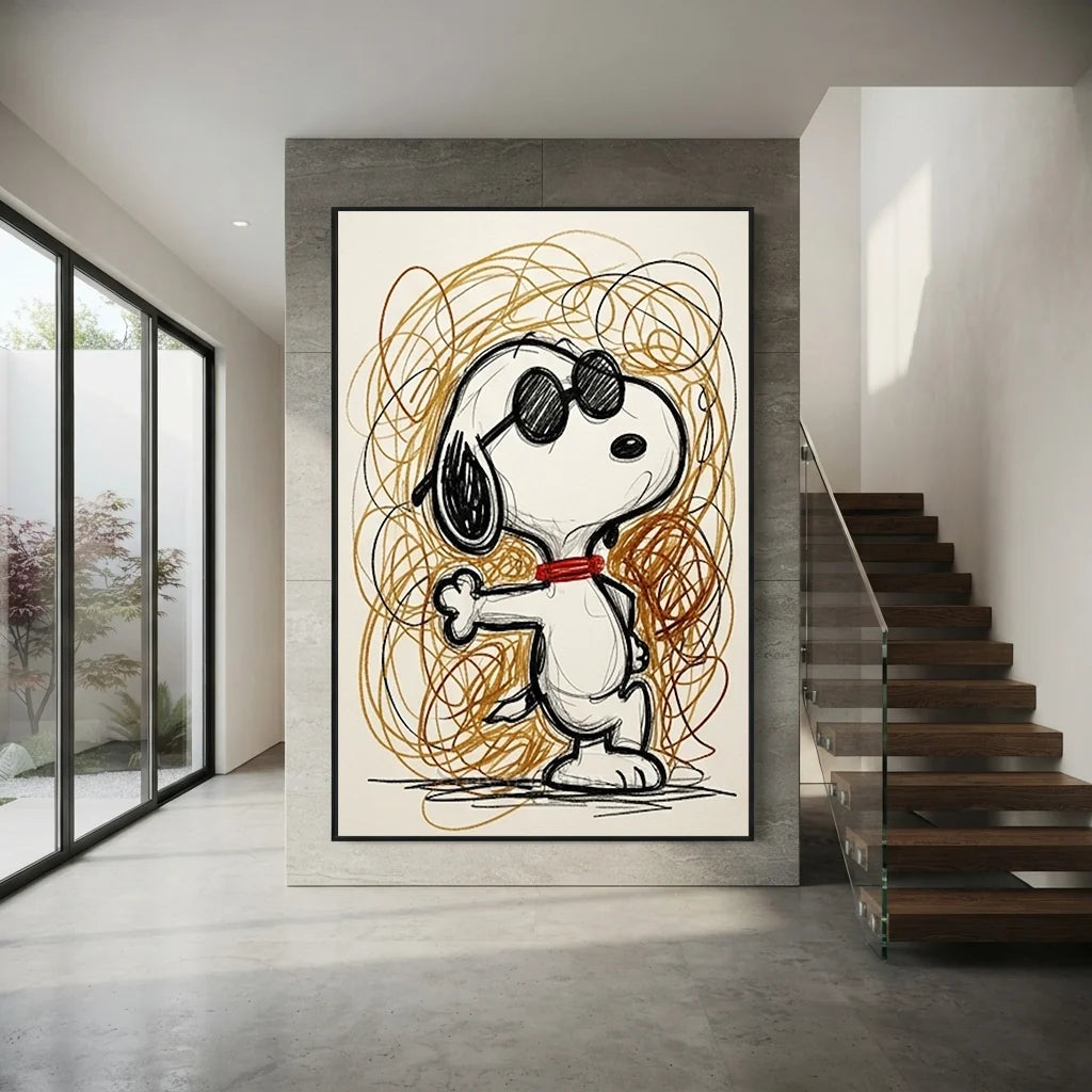 Pop Art Snoopy Sunglasses Handmade Canvas Paintingt #SS 396