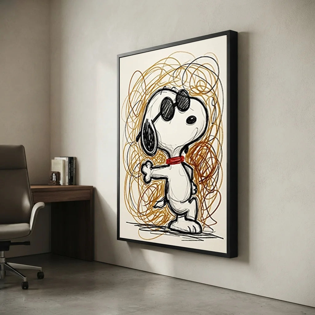 Pop Art Snoopy Sunglasses Handmade Canvas Paintingt #SS 396