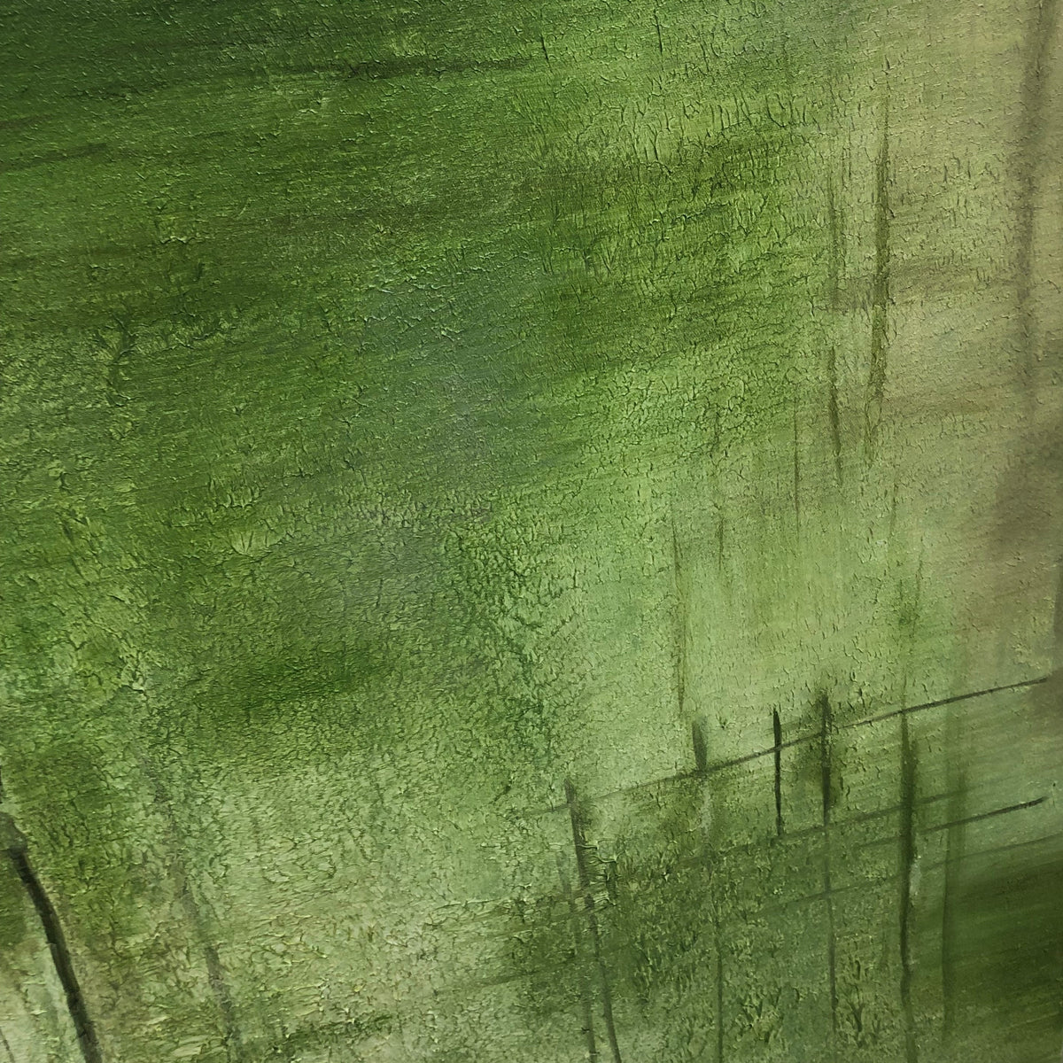Sage Green Wabi-Sabi Abstract Oil Painting | Hand-Painted Canvas Art #SS 001