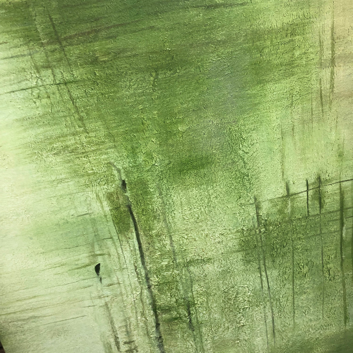 Sage Green Wabi-Sabi Abstract Oil Painting | Hand-Painted Canvas Art #SS 001