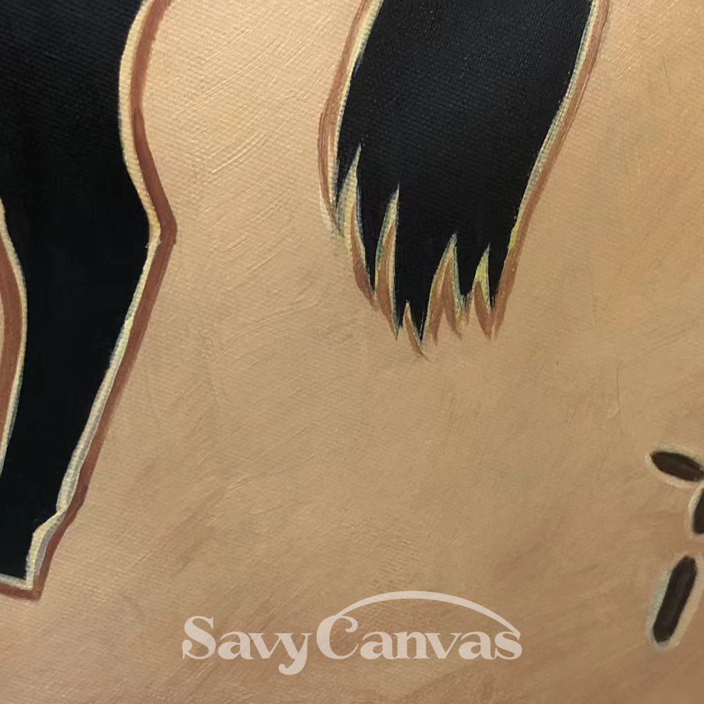 Rustic Folk Art Horse and Farmer Oil Painting | Harvest Wall Decor #SS 038