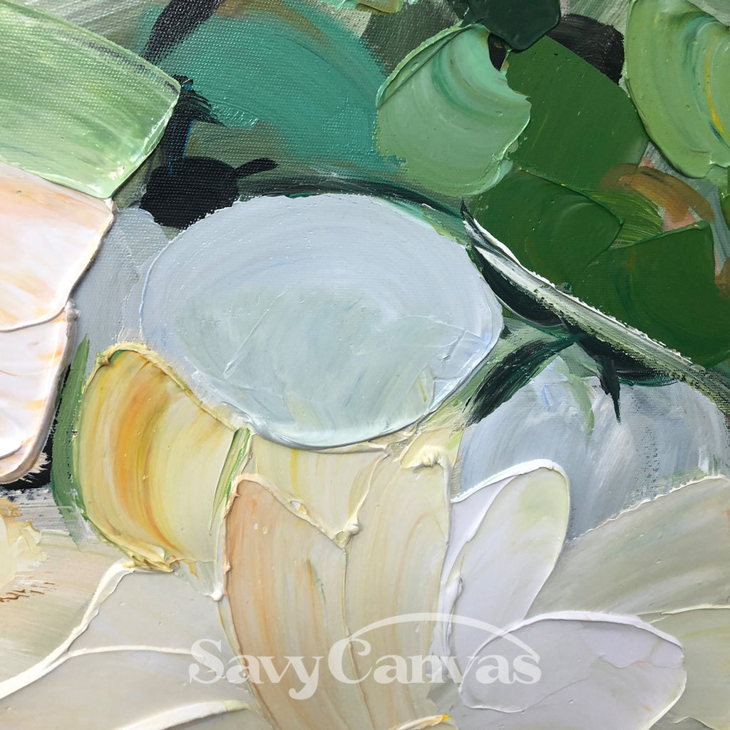 "Blooming Serenade" - Colorful Impasto Flower Painting | Canvas Art #TC 168