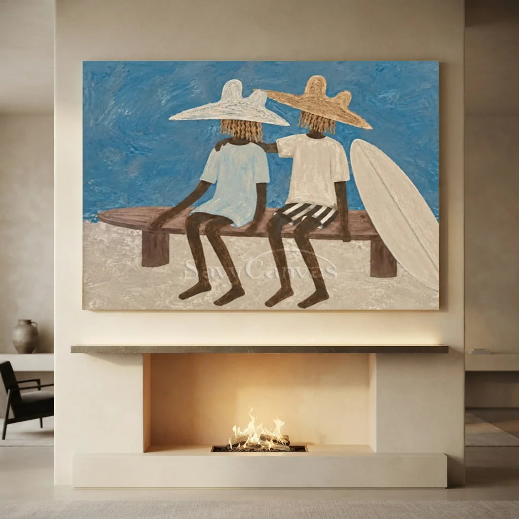 Beach Surfside Companion Oil Painting #SS 366