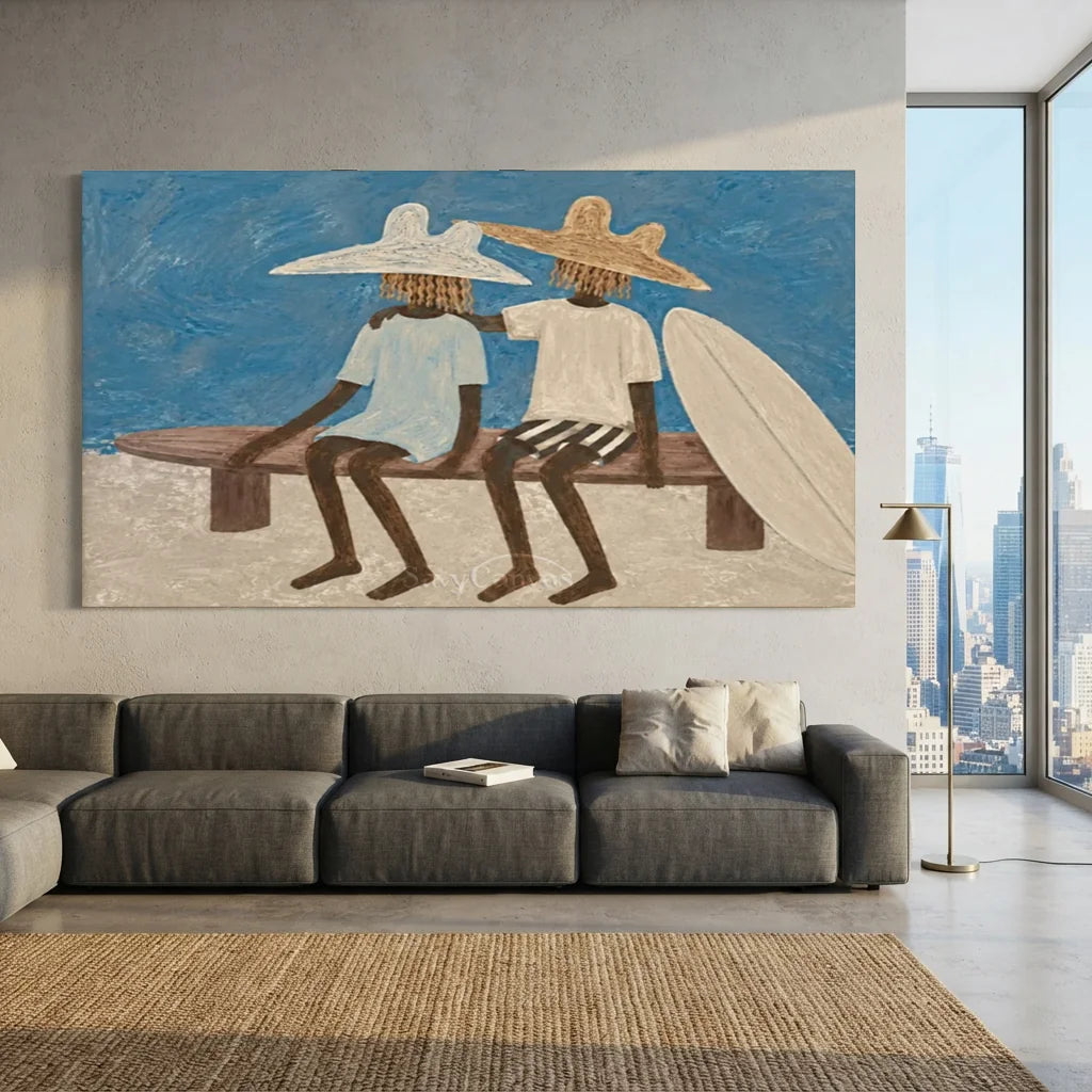 Beach Surfside Companion Oil Painting #SS 366