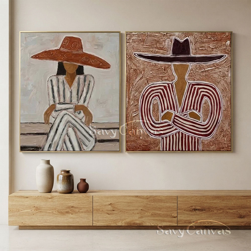Textured Retro Fashion Canvas Art #SS 279