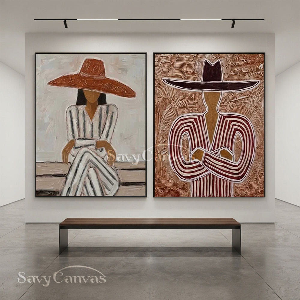Textured Retro Fashion Canvas Art #SS 279