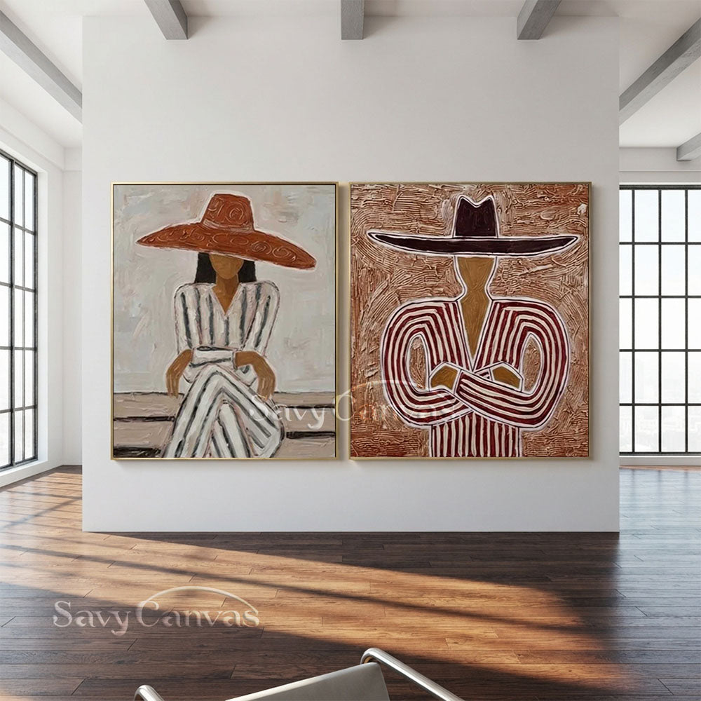 Textured Retro Fashion Canvas Art #SS 279
