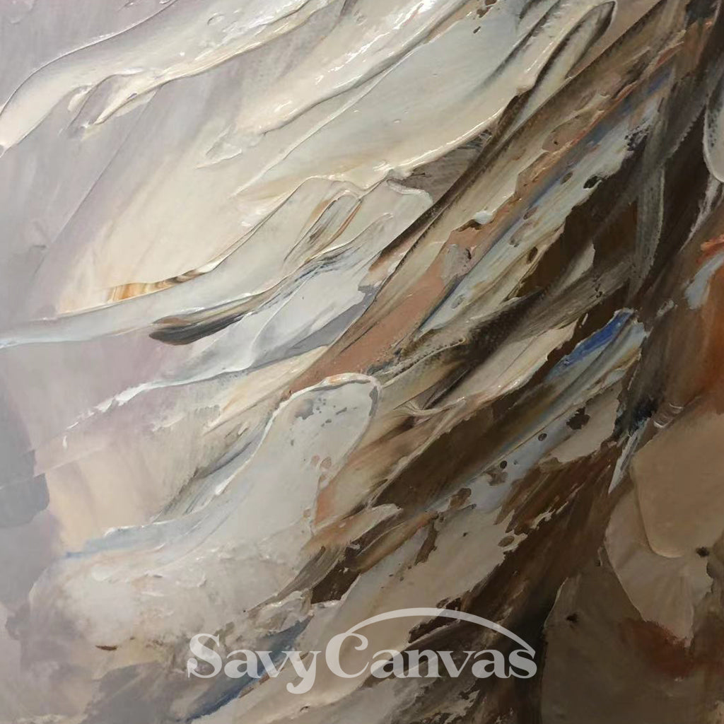 Soft Horse Artwork: Modern Neutral Animal Fine Art #ZZ 026