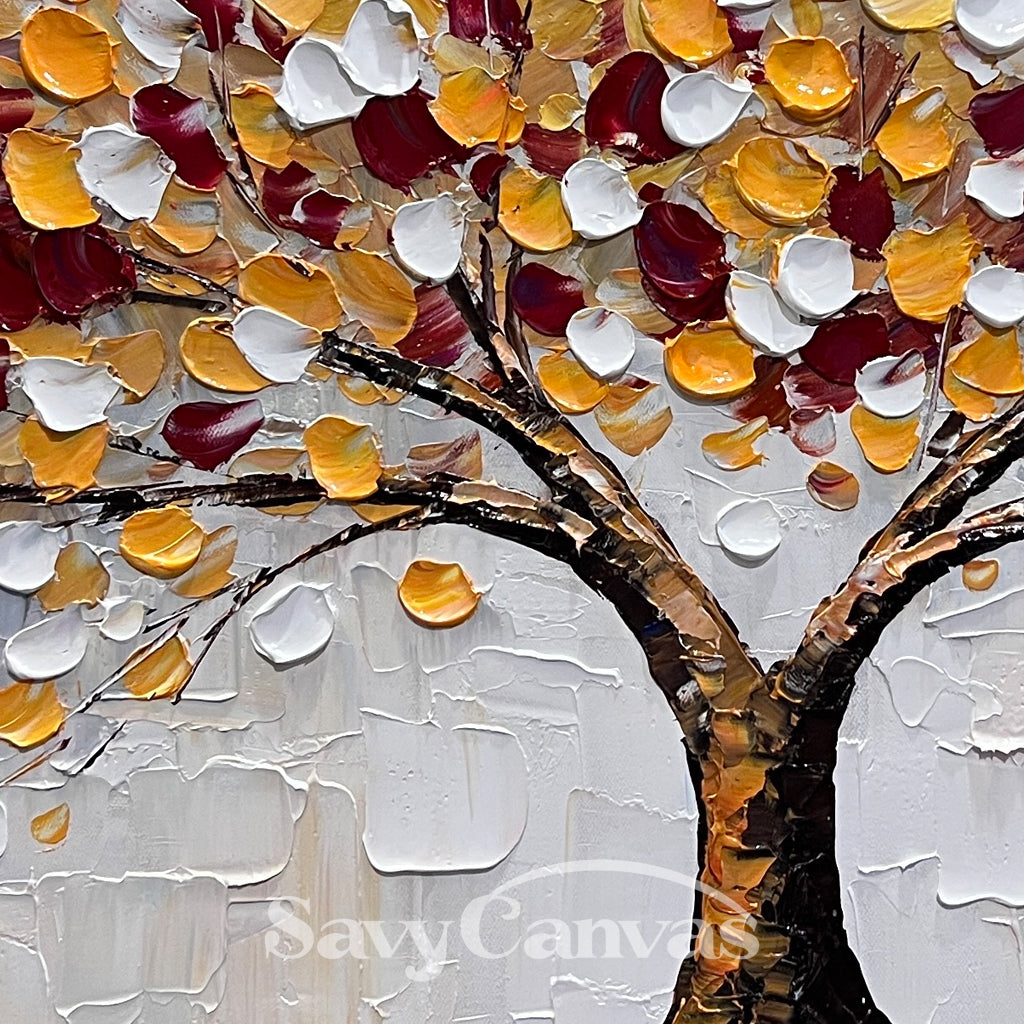 Tree of Life Wall Art | Large Textured Landscape Painting Canvas #ZZ 179