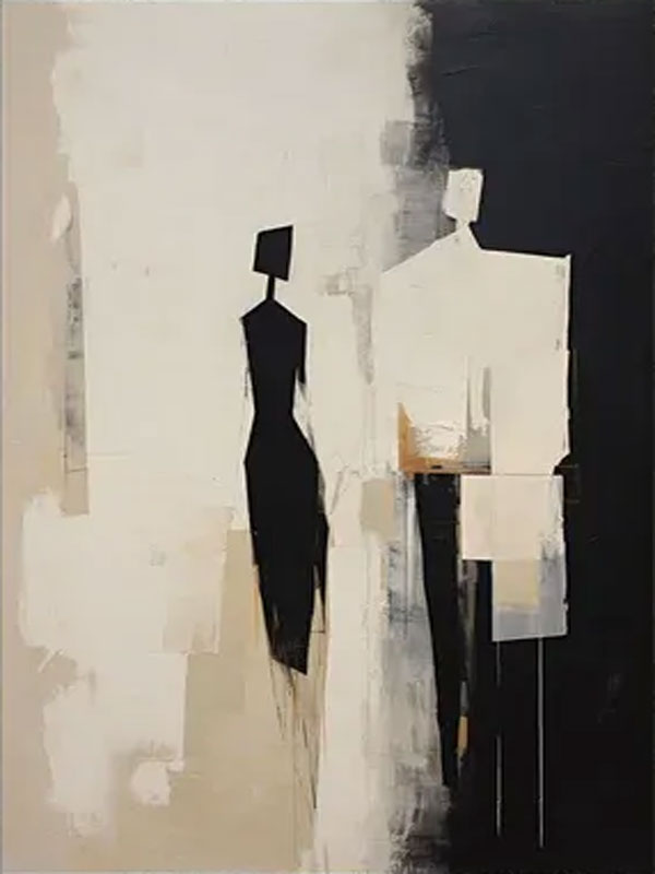 Large Contemporary Wall Art | Abstract Figures Painting Decor #ZZ 203